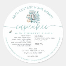 Waterverf Staande mixer Label Cottage wet Label