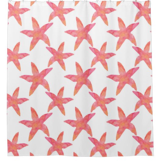 Waterverf-staartpatroon Douchegordijn (Voorkant)