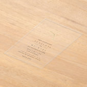 Waterverf Staartvis Elegant minimalistische bruilo Acryl Uitnodigingen (Laagn)