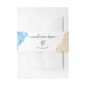 Waterverf Staartvis Zee strand Beach Uitnodigingen Wikkel (Voorkant Voorbeeld)