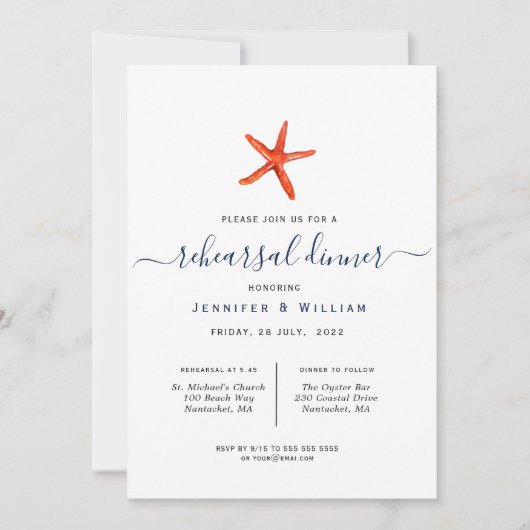 Waterverf Staarvis bruiloft Aankondiging (Voorkant)