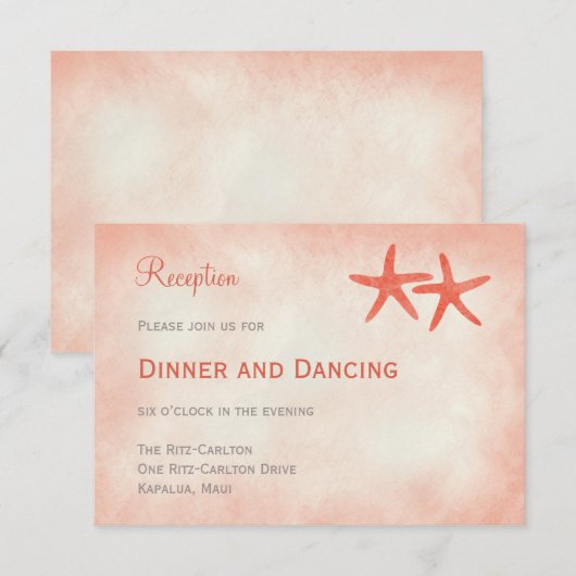 Waterverf Staarvis Weddenschapskaart Koraal Informatiekaartje (Voorkant / Achterkant)