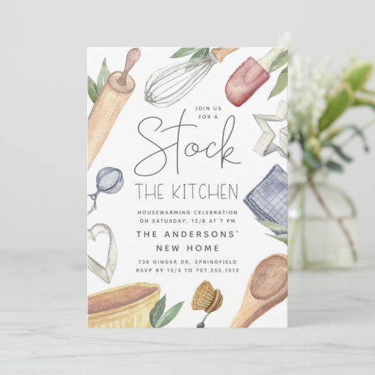 Waterverf staat op de keuken-opwarmingspartij kaart (Staand voorkant)