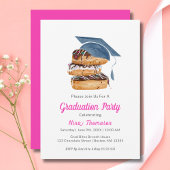 Waterverf Stack van Donuts met Graduation Cap Kaart