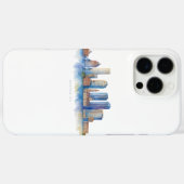 Waterverf stadsgezicht van Boston | Modern Boston Case-Mate iPhone Case (Achterkant (horizontaal))
