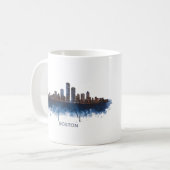 Waterverf stadssilhouet van Boston Koffiemok (Voorkant links)