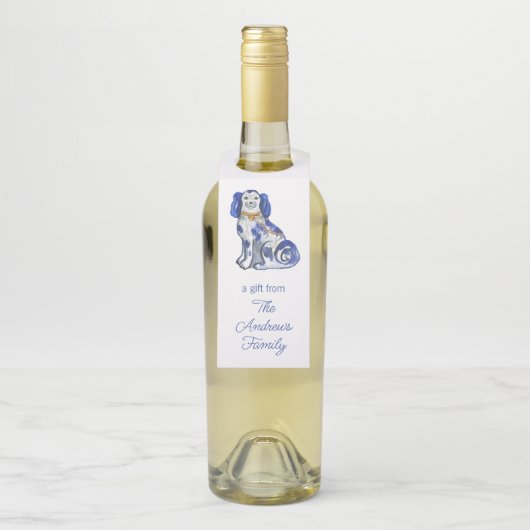 Waterverf Staffordshire Dogs Flessenhanger (Op fles)