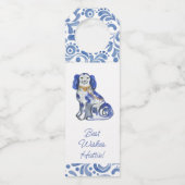 Waterverf Staffordshire Dogs Flessenhanger (Voorkant)