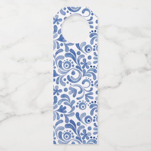 Waterverf Staffordshire Dogs Flessenhanger (Achterkant)