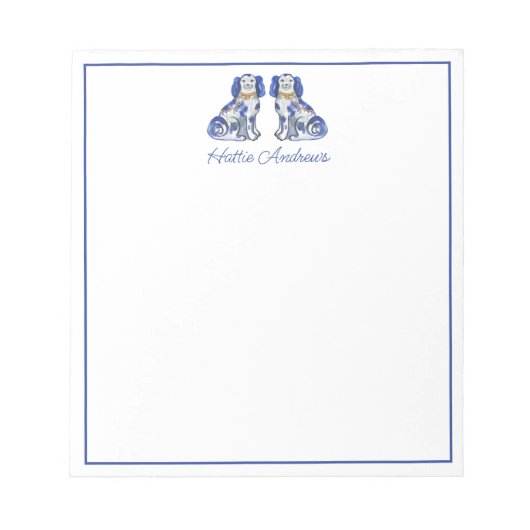 Waterverf Staffordshire Dogs Notitieblok (Voorkant)