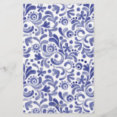 Waterverf Staffordshire Dogs Persoonlijk Briefpapier (Achterkant)