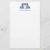 Waterverf Staffordshire Dogs Persoonlijk Briefpapier (Voorkant)