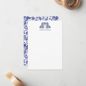 Waterverf Staffordshire Dogs Persoonlijk Notitiekaartje (Voorkant / Achterkant in situ)