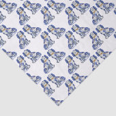 Waterverf Staffordshire Dogs Tissuepapier (Detail)