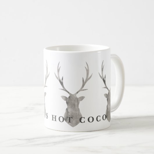 WATERVERF STAG KOFFIEMOK (Voorkant rechts)