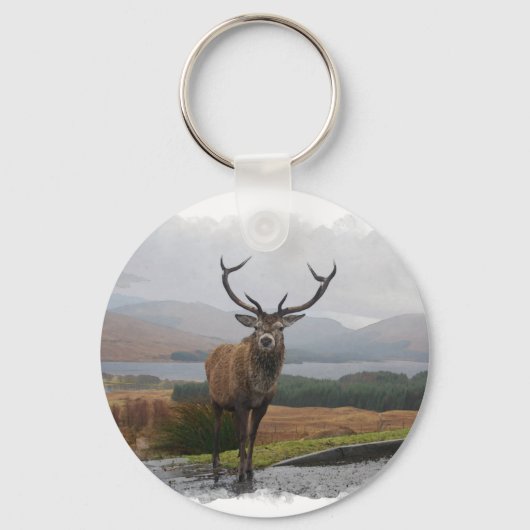Waterverf Stag Sleutelhanger (Voorkant)