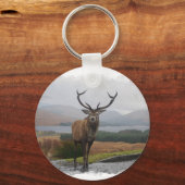 Waterverf Stag Sleutelhanger (Voorkant)