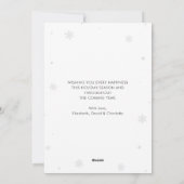 Waterverf Stag Snowflake Merry Christmas Kaart (Achterkant)