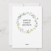 Waterverf stamboom familie reünie uitnodiging (Achterkant)