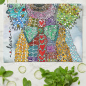 Waterverf Standaard Poedel Schilderen Keukenhanddo Theedoek (Gevouwen)