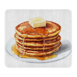 WATERVERF STAPEL PANNENKOEKEN MET BOTER SNIJPLANK
