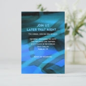 WATERVERF STAR Bar Bat Mitzvah Reply Card Kaart (Staand voorkant)