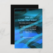 WATERVERF STAR Bar Bat Mitzvah Reply Card Kaart (Voorkant / Achterkant)