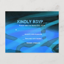 WATERVERF STAR Bar Bat Mitzvah Reply Card RSVP Kaartje