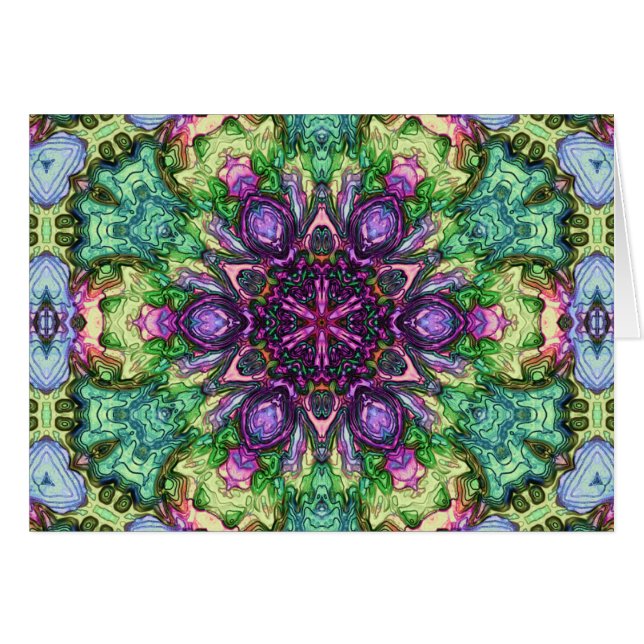 Waterverf Star Kaleidoscope (Voorkant Horizontaal)
