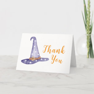 Waterverf Star Little Boo Witch Pet Baby shower Bedankkaart