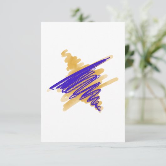 Waterverf Star of David Kaart (Staand voorkant)