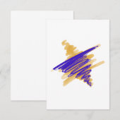 Waterverf Star of David Kaart (Voorkant / Achterkant)