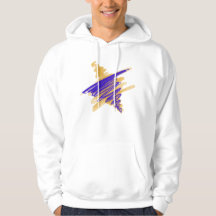 Waterverf Star of David Mannen Hoodie