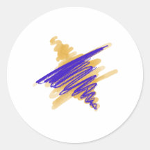 Waterverf Star of David Stickers