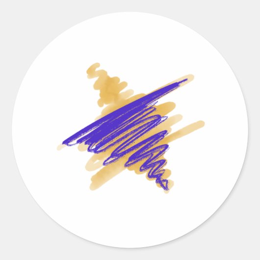 Waterverf Star of David Stickers (Voorkant)