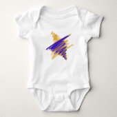 Waterverf Star van David Baby Bodysuit (Voorkant)