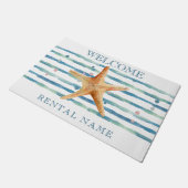 WATERVERF STARFISH ART VACATION RENTAL DEURMAT (Schuin)