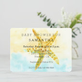 Waterverf Starfish baby shower Kaart (Staand voorkant)