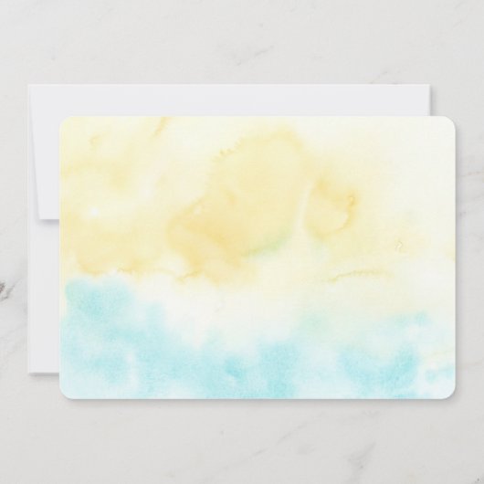 Waterverf Starfish baby shower Kaart (Achterkant)