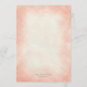 Waterverf Starfish Beach Wedding Menu Kaart Coral (Achterkant)