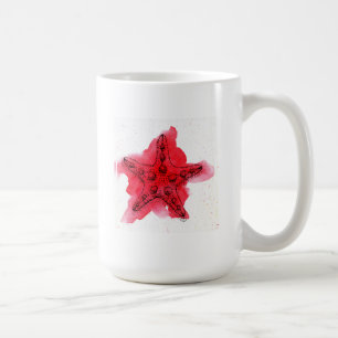 Waterverf Starfish Koffiemok