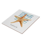 Waterverf STARFISH Kuststrand MARGATE Tegeltje (Zijkant)