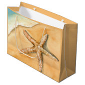 Waterverf Starfish op strand Groot Cadeauzakje (Voorkant Gekanteld)