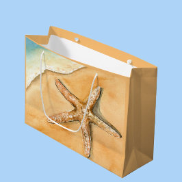 Waterverf Starfish op strand Groot Cadeauzakje