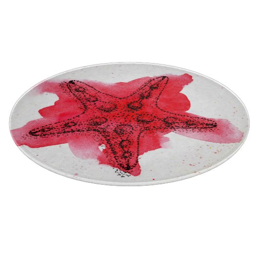 Waterverf Starfish Snijplank (Hoek)
