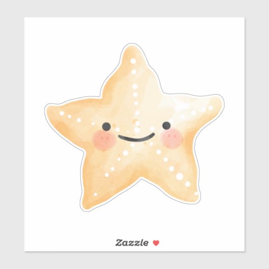 Waterverf Starfish Sticker (Vel)