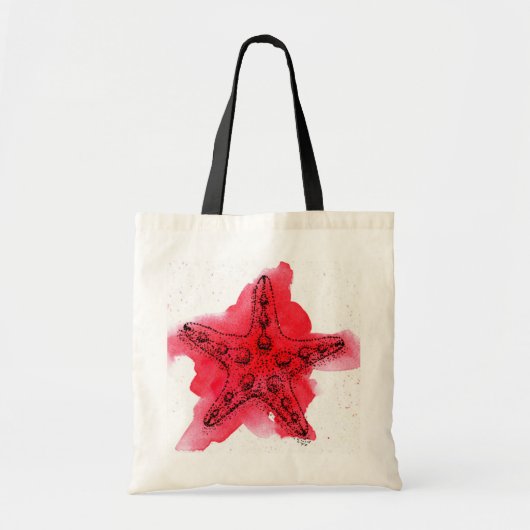 Waterverf Starfish Tote Bag (Voorkant)