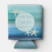 Waterverf Starfish Vakantiehuis Drink Hugger Blikjeskoeler (Achterkant)