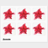 Waterverf Starfish Vierkante Sticker (Vel)