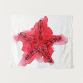 Waterverf Starfish Wandkleed (Voorkant (horizontaal))